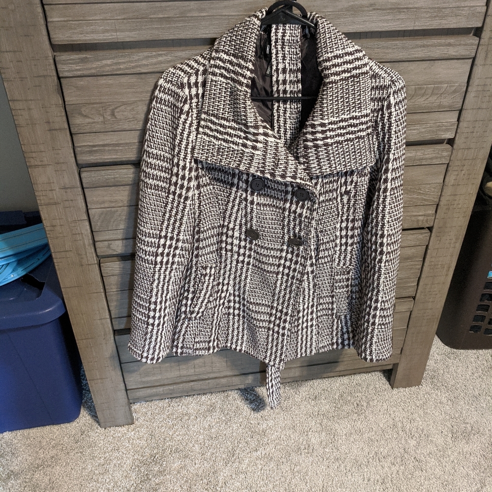 Women's brown peacoat